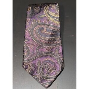 Ralph Lauren Purple Label Silk Tie Made in Italy  Floral Geometric AMAZING